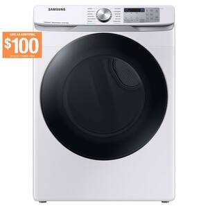 7.5 cu. ft. Smart Stackable Vented Electric Dryer with Steam Sanitize+ in White