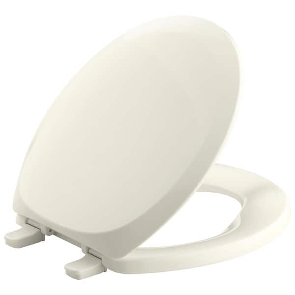 KOHLER French Curve Round Closed Front Toilet Seat in Biscuit