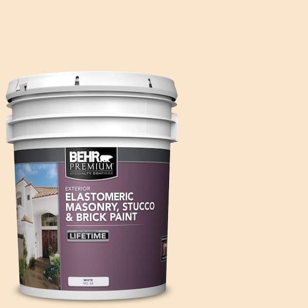5 gal. #M240-1 Bay Scallop Elastomeric Masonry, Stucco and Brick Exterior Paint