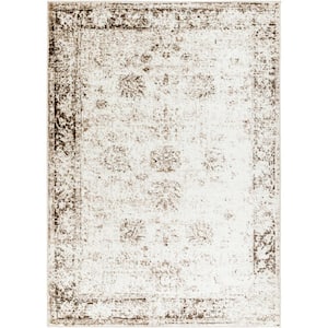 Monte Carlo Light Brown/Ivory Ombre 7 ft. x 9 ft. Indoor Area Rug