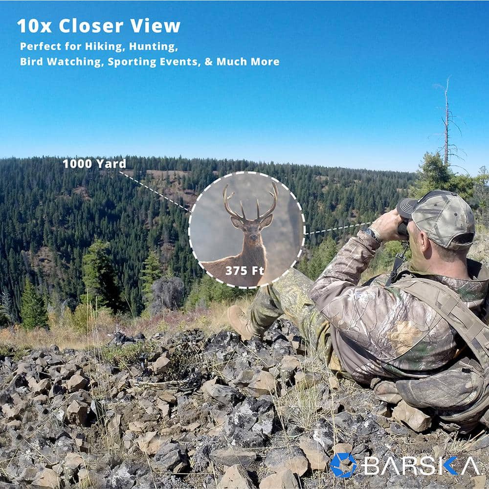 Black 10x42 mm Waterproof Roof Prism Binoculars