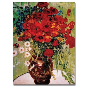 24 in. x 32 in. Daisies and Poppies Canvas Art