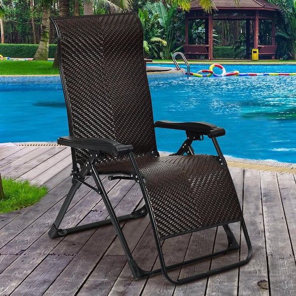 Wicker zero gravity chair hot sale