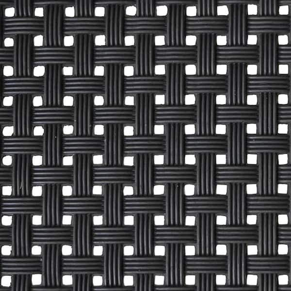 Black 30 in. x 18 in. Rubber Non-Slip Indoor/Outdoor Door Mat