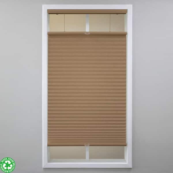 Eclipse Latte Cordless Light Filtering Polyester Top Down Bottom Up Cellular Shades - 70.5 in. W x 64 in. L