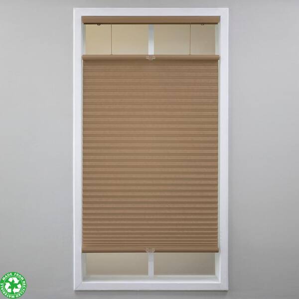 Eclipse Latte Cordless Light Filtering Polyester Top Down Bottom Up Cellular Shades - 20 in. W x 72 in. L