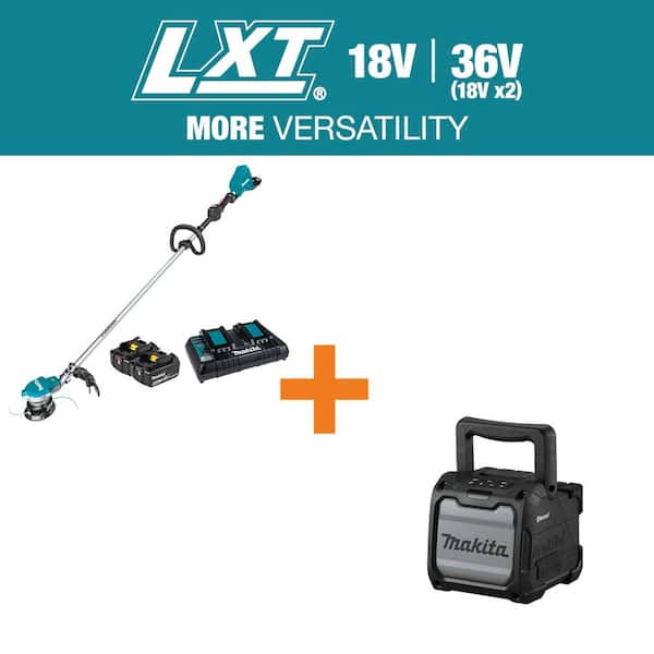 LXT 18V X2 (36V) Brushless String Trimmer Kit (5.0 Ah) w/ bonus 18V LXT /12V max CXT Bluetooth Job Site Speaker