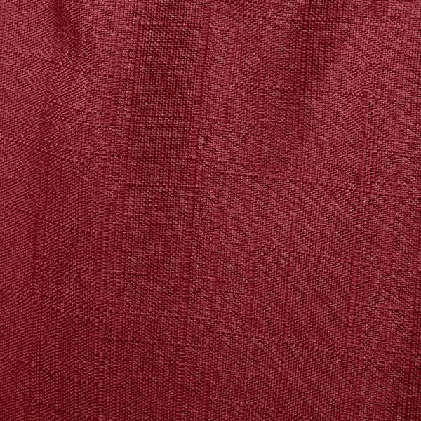 Loha Radiant Red Solid Light Filtering 3" Rod Pocket Tie Up Shade, 54 in. W x 63 in. L