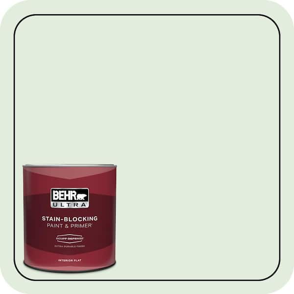 BEHR ULTRA 1 qt. #M400-1 Establish Mint Extra Durable Flat Interior Paint & Primer