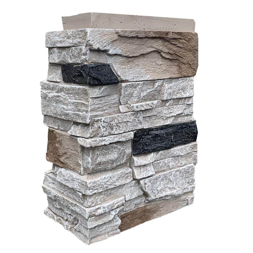 Country Ledgestone 3.5 in. x 15.5 in. Faux Stone Outside Corner in Dover White (4-Pack) price history on PriceWatchPro