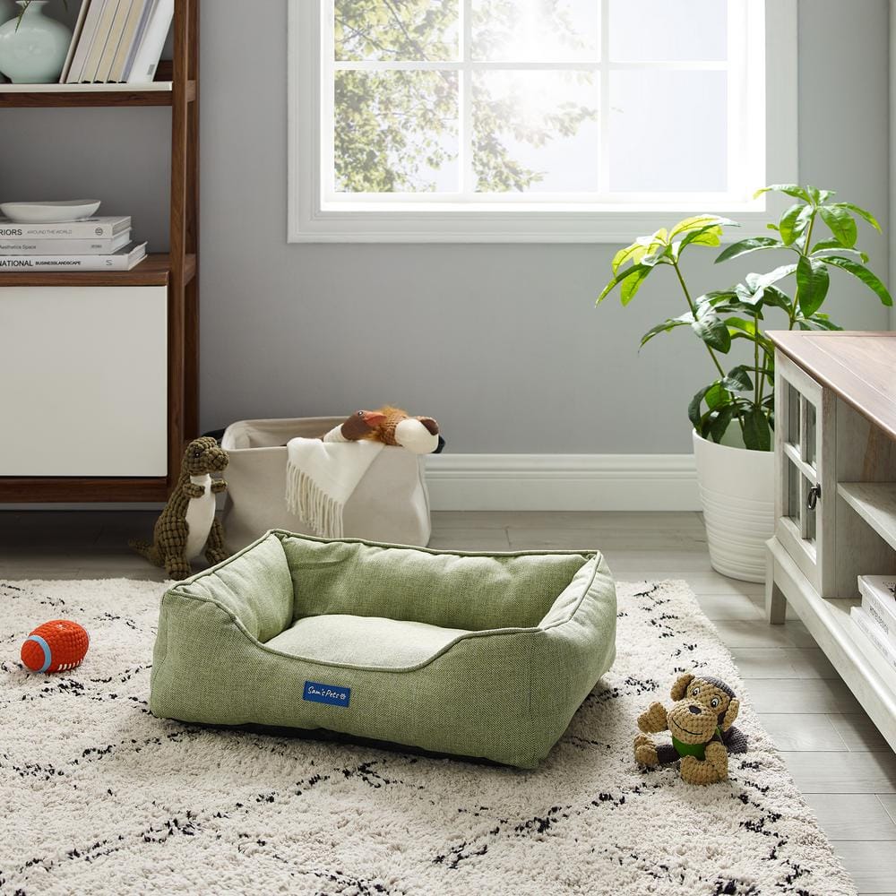 Julius Small Olive Polyester Outdoor Dog Bed