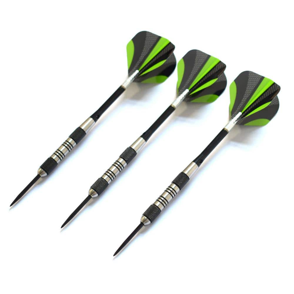 Robijn ergens bij betrokken zijn Laster Hathaway Dublin Steel Tip Darts Set - Includes 3 Darts with Aluminum  Shafts, 3 Extra Poly Flights, Dart Wrench, and Case BG5014 - The Home Depot