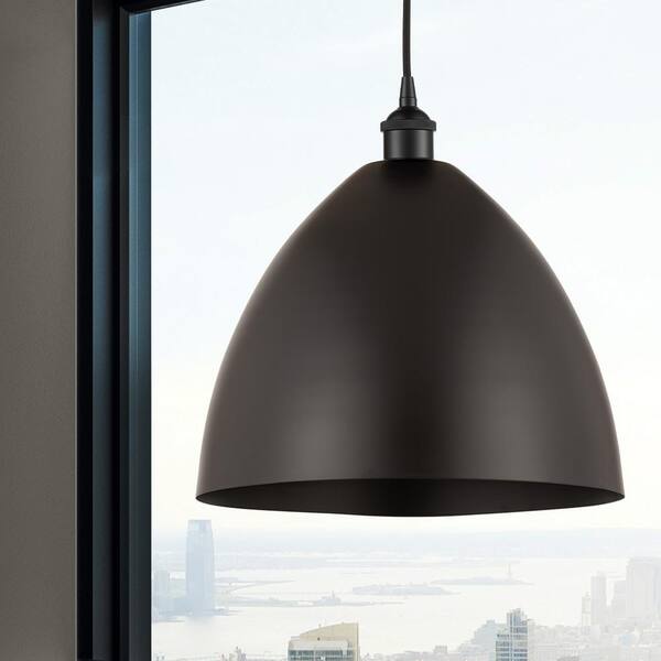 Innovations Edison Dome 100-Watt 1-Light Matte Black Standard Mini