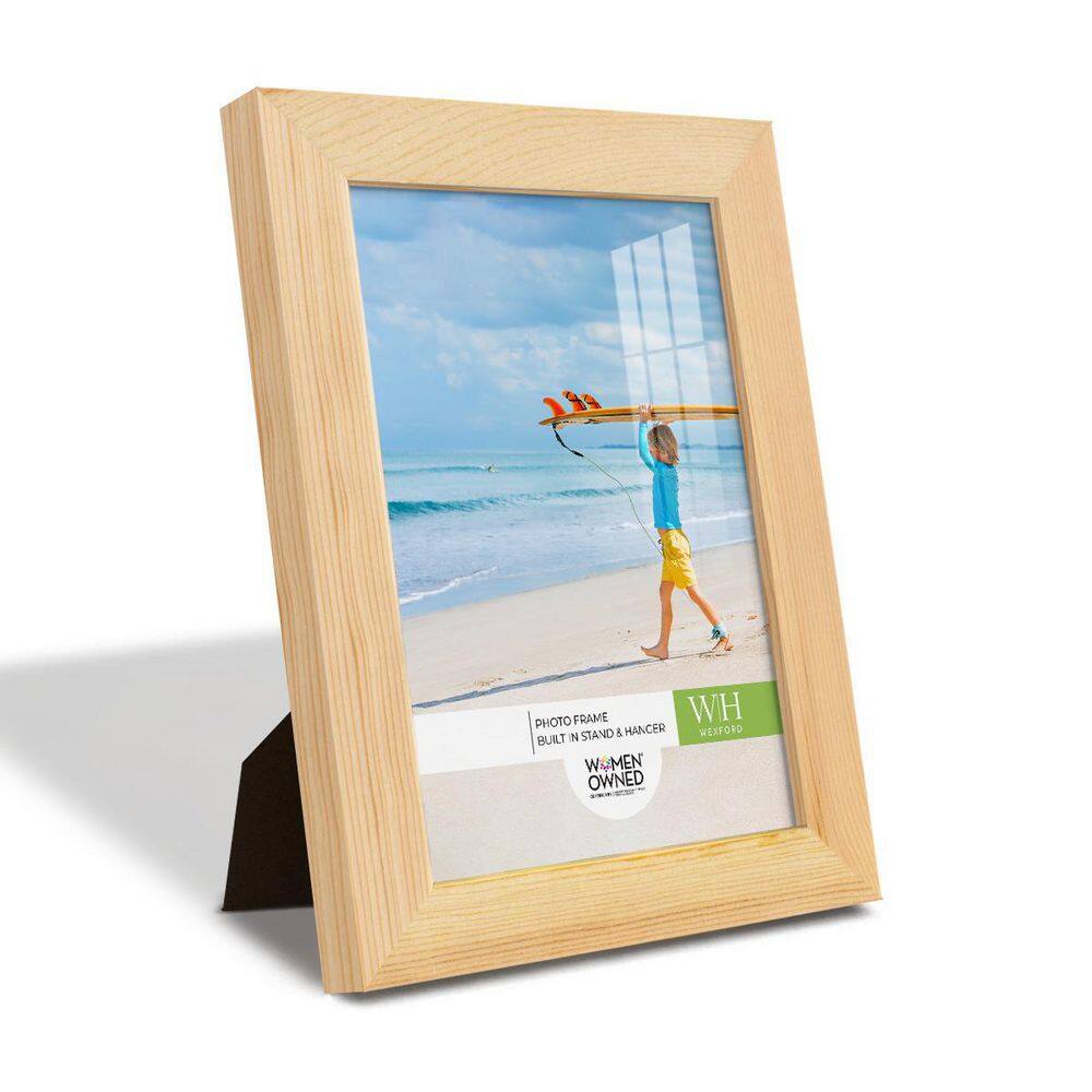 Natural Wood 5x7 Matte Finish Tabletop and Wall Photo Frame