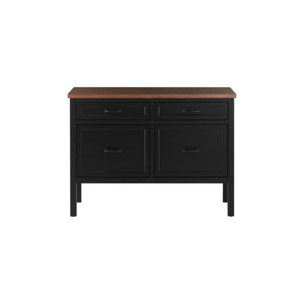 Home Decorators Collection Appleton 4 Drawer Black and Walnut Wood