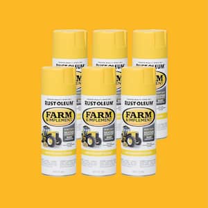 12 oz. Farm and Implement New Holland Yellow Enamel Spray Paint (6-Pack)