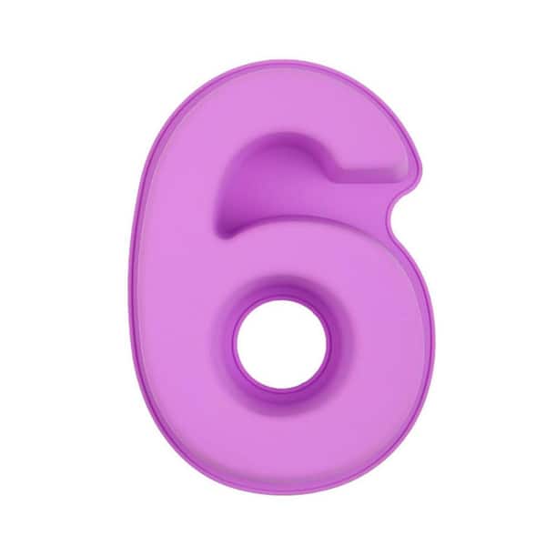 Large 1-Cup Silicone Number Cake Pan 3D Novelty Baking Mold for Birthday Anniversary and Special Occasions