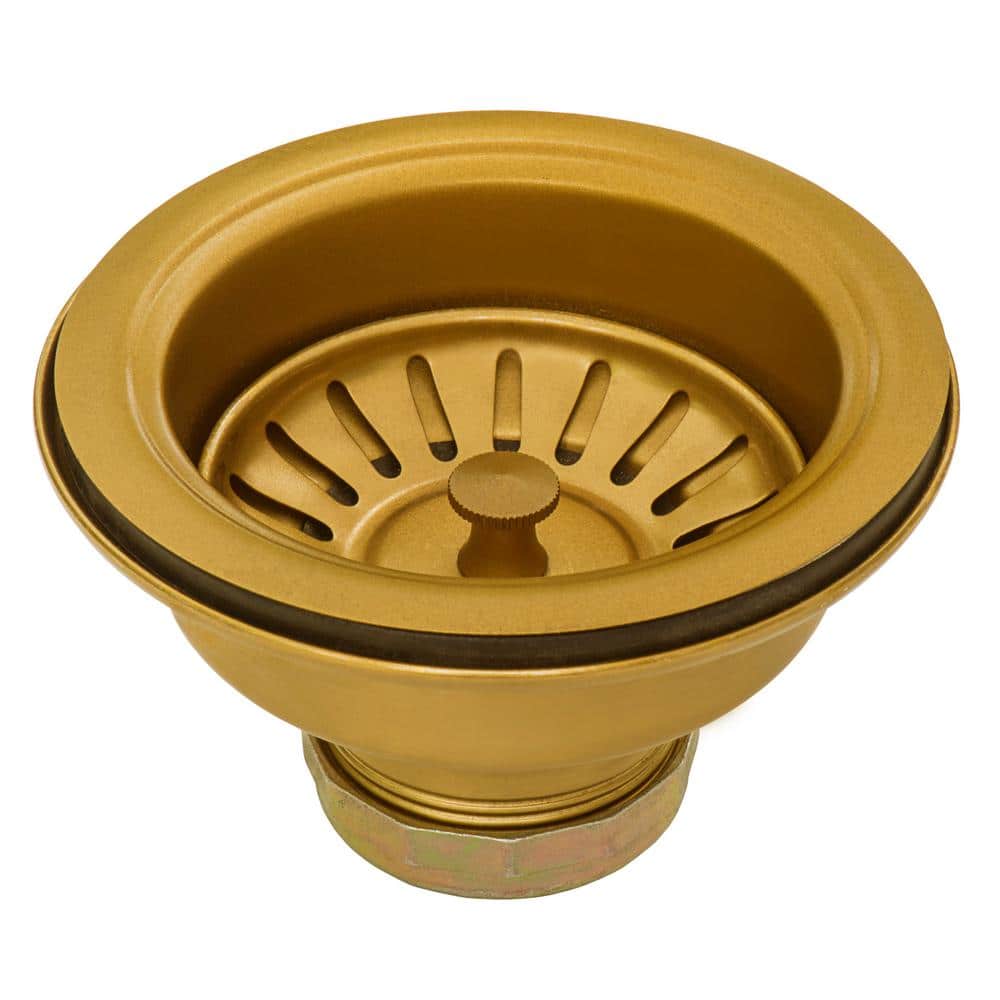 30-Inch Brass Tone Matte Gold Stainless Steel Farmhouse Sink