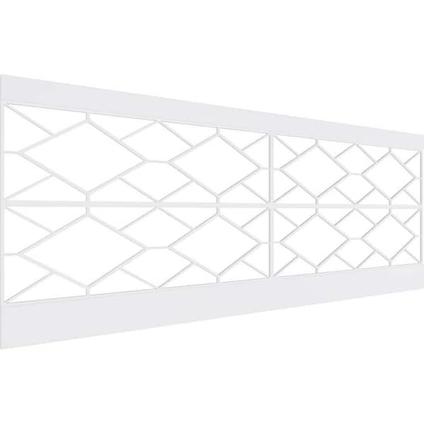 Ekena Millwork 36 in. H x 94-1/2 in. W 23.64 sq. ft. Hudson PVC Wainscot Paneling Kit