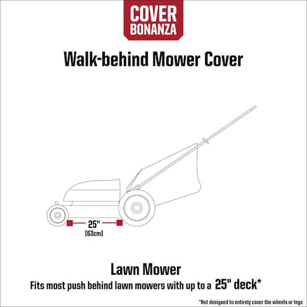 Cover Bonanza Bonanza 25 in. W Walk Behind Mower Cover, Fits Gas, Electric  and Push Reel Mowers 52-259-010401-RT - The Home Depot