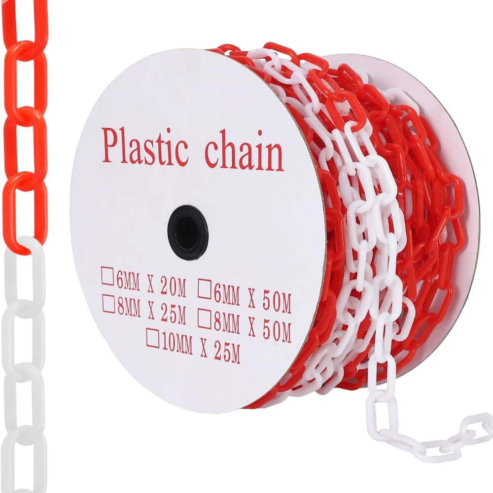 240 FT Plastic Chain Links, Safety Chain with 50 Hooks, Plastic Barrier Chains for Crowd Control, Parking Driveways price history on PriceWatchPro