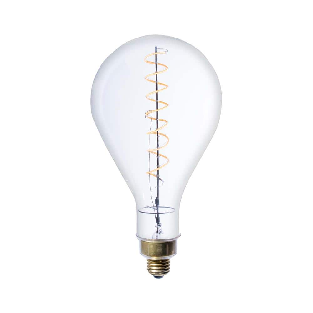 40W Equivalent Amber Light PS52 Dimmable LED Grand Filament Pear Shaped Nos