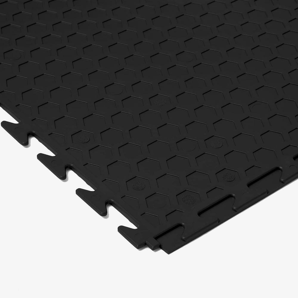 Terracotta Smooth Interlocking PVC Garage Floor Tiles, 20.5" x 20.5", 8-Pack
