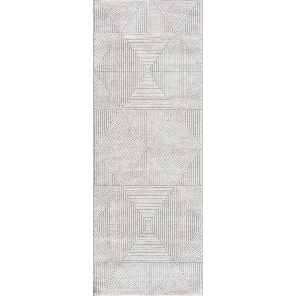 Reserve Montana White 2 ft. 7 in. x 7 ft. 2 in. Runner Rug