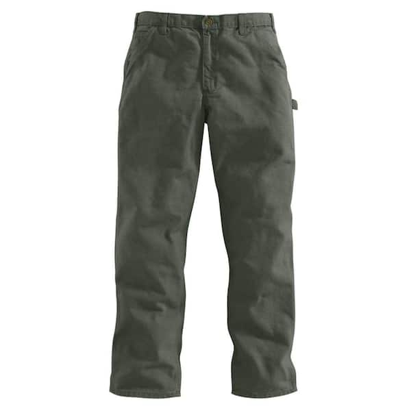 Carhartt B11-MOS ワークパンツ 32x30 オリーブグリーン Carhartt Men's 36x32 Moss Cotton Straight Leg Non-Denim
