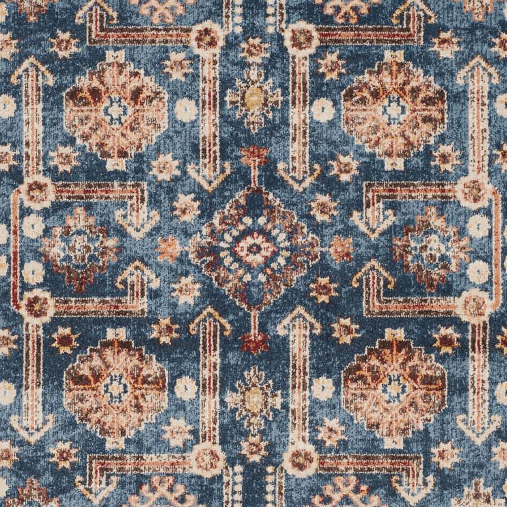 Bijar BIJ653 Power Loomed Indoor Area Rug - Royal/Ivory - 5'3"x7'6" - Safavieh