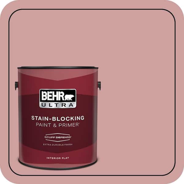 BEHR ULTRA 1 gal. #150E-3 Calico Rose Extra Durable Flat Interior Paint & Primer