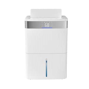 80 pt. 4500 sq. ft. for Home and Basement Dehumidifier with 3.28 ft. Drainage Pipe and Low Noise, White