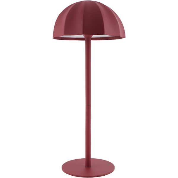 Furnas FRN-015 14 in. H x 6 in. W x 6 in. D Accent Table Lamp, Red