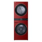 27 in. WashTower Laundry Center w/ 4.5 cu. ft. Front Load Washer and 7.4 cu. ft. Gas Dryer with Steam in Candy Apple Red