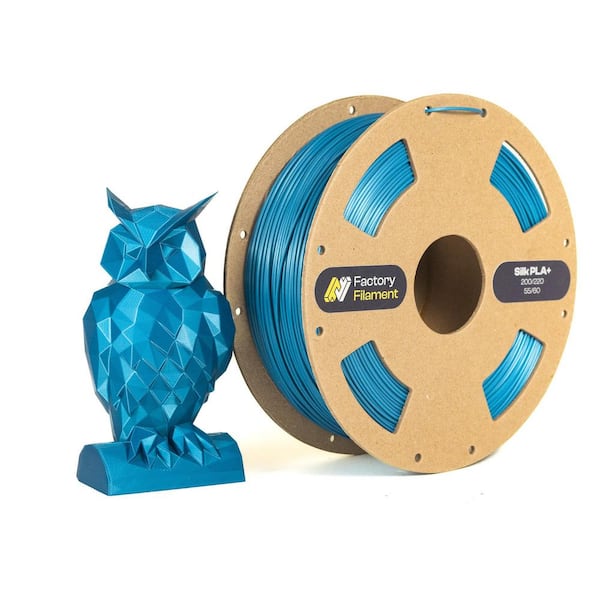 1. 75mm Blue Silk PLA 3D Printer Filament, 1 KG Spool, Dimensional Accuracy +/-0.02 mm