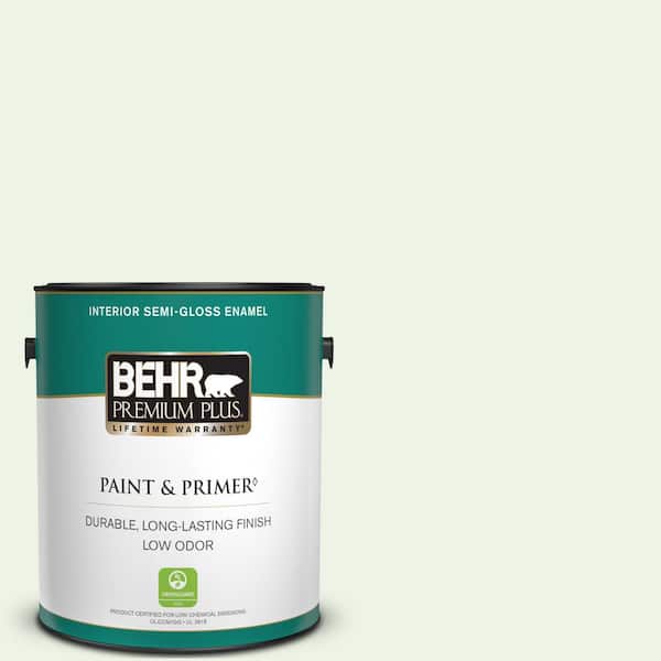 BEHR PREMIUM PLUS 1 gal. #440A-1 Parsnip Semi-Gloss Enamel Low Odor Interior Paint & Primer