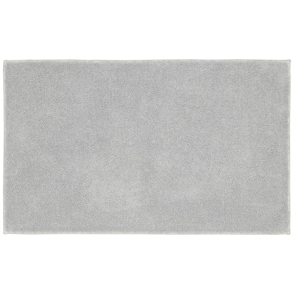 Garland Rug Queen Platinum Gray 24 in. x 40 in. Solid Cotton Bath Mat