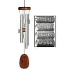 Signature Collection, Woodstock Charm Chime, 16 in. Inspiration Silver Wind Chime