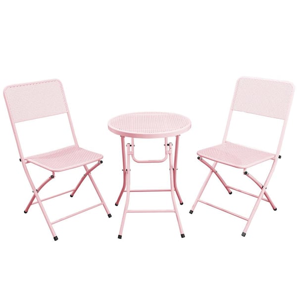 pink bistro set