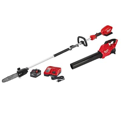 M18 FUEL 18-Volt Lithium-Ion Brushless Cordless 10 in. Pole Saw, Blower Combo Kit w/Charger and 8.0 Ah Battery (2-Tool)