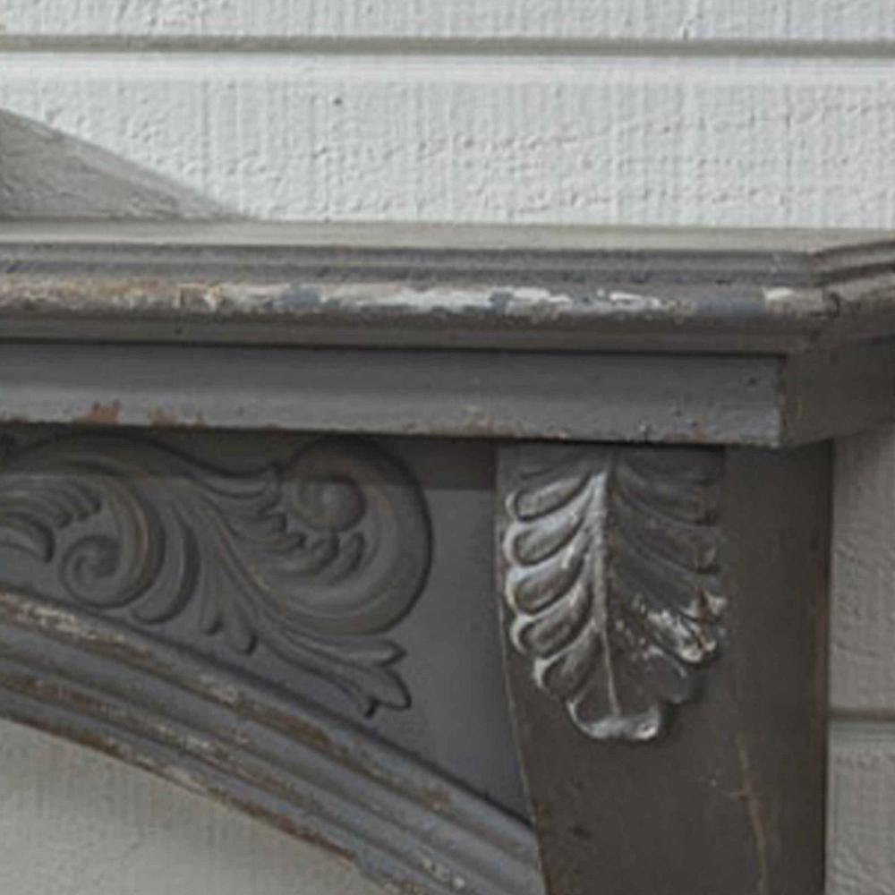 Aged Gray Fir Wood Floating Mantel Shelf