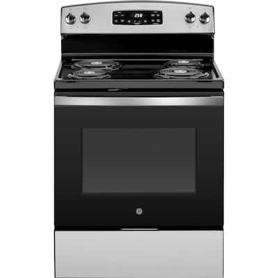 30 in. 5.3 cu. ft. Free-Standing Electric Range in Stainless Steel with Self Clean