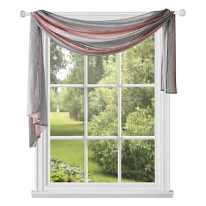 Ombre 144 in. L Polyester Window Curtain Scarf in Blush