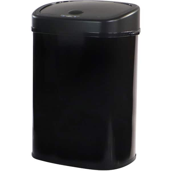 Hefty 13 gal. Odor Block Touch Top Trash Can, Black