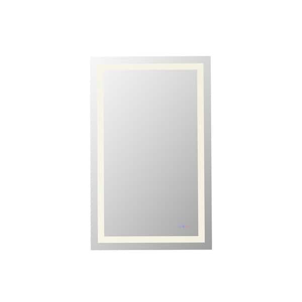 Timeless Home 48 in. W x 30 in. H Rectangular LED Frameless Mirror