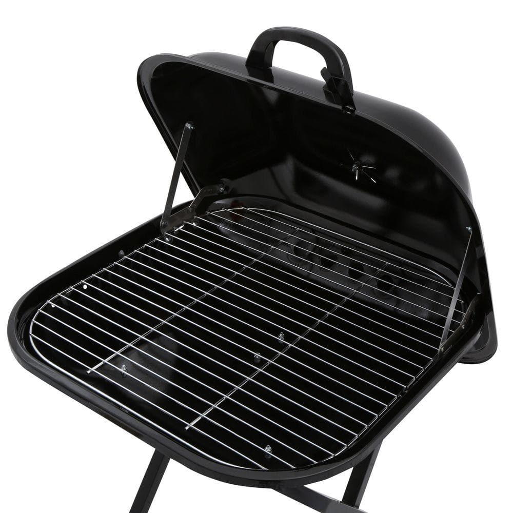 Americana 32'' Black Charcoal Grill with Side Table