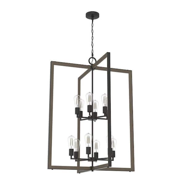 Woodburn 12-Light Noble Bronze Tier Pendant Light