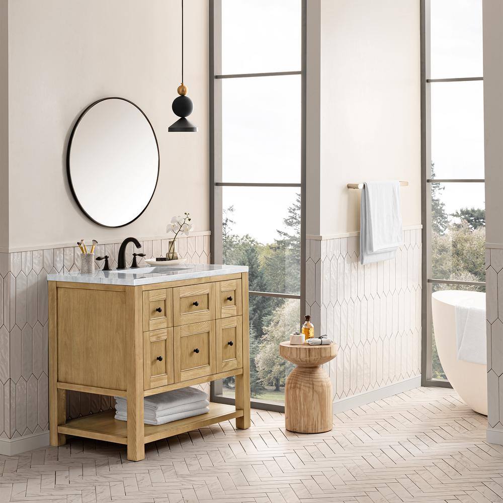 Breckenridge 36" Light Oak Single Vanity Base with Shelf