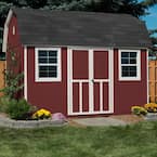 Professionally Installed 12 ft. x 8 ft. Briarwood Deluxe Floor Wood Storage Shed- Autumn Brown Shingles (96 sq.ft.)