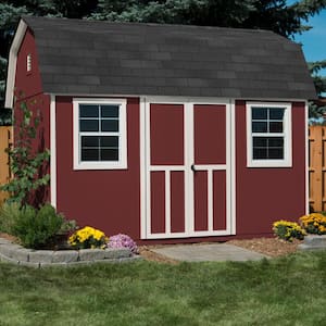 Professionally Installed 12 ft. x 8 ft. Briarwood Deluxe Floor Wood Storage Shed- Autumn Brown Shingles (96 sq.ft.)